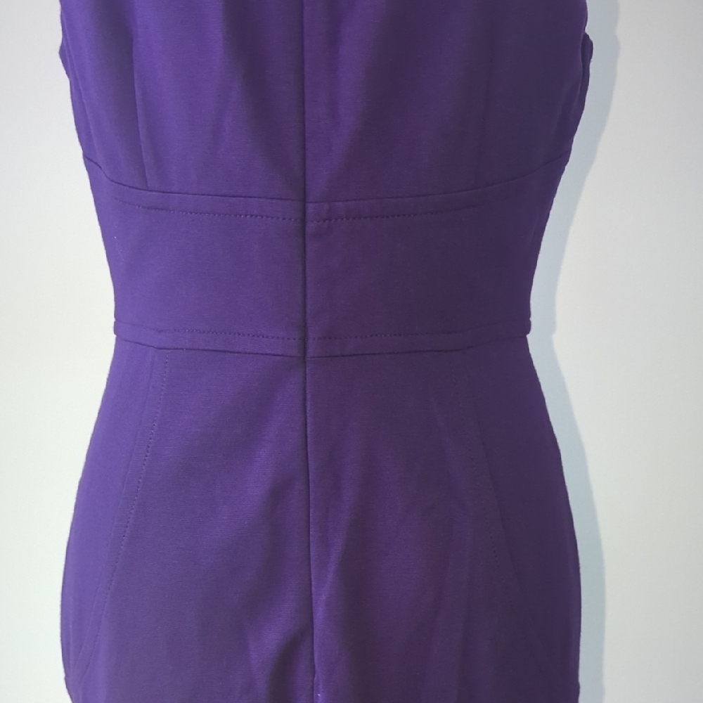 Trina Turk V-Neck Sleeveless Purple Midi Dress - Picture 9 of 15